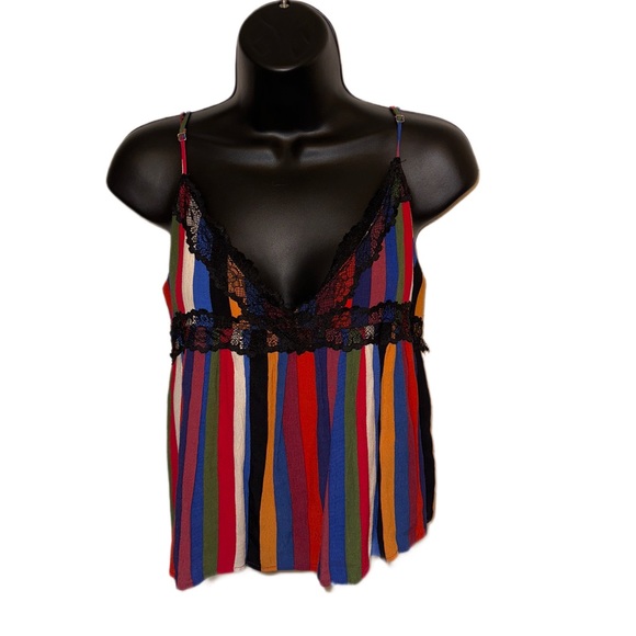 Zara Tops - Zara Women's Colorful Stripped String Crop Top